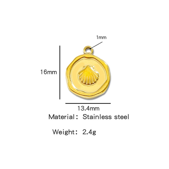 Jewelry Stainless Steel Fourleaf Clover Pendant Electroplating Accessories Including Heart Star Butterfly Cross Shapes