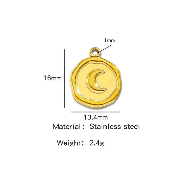 Jewelry Stainless Steel Fourleaf Clover Pendant Electroplating Accessories Including Heart Star Butterfly Cross Shapes