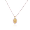 Jewelry Stainless Steel Gemstone Geometric Crystal Necklace For Women