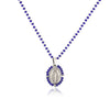 Jewelry Stainless Steel Gemstone Geometric Crystal Necklace For Women