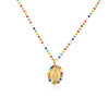 Jewelry Stainless Steel Gemstone Geometric Crystal Necklace For Women