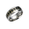Jewelry Stainless Steel Geometric Anchor Hook Ring Dripping Oil Unisex