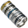 Jewelry Stainless Steel Geometric Anchor Hook Ring Dripping Oil Unisex