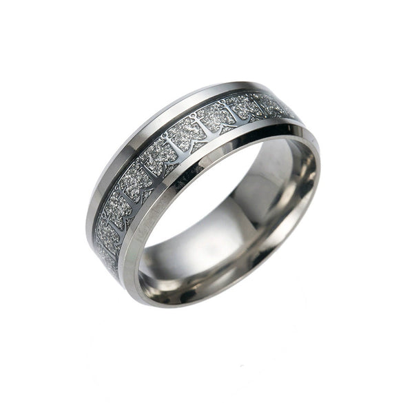Jewelry Stainless Steel Geometric Anchor Hook Ring Dripping Oil Unisex