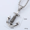 Jewelry Stainless Steel Geometric Anchor Skull Punk Hiphop Street Style Polishing Necklace
