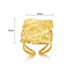 Jewelry Stainless Steel Geometric Arc Bow Ring With Electroplating For Women