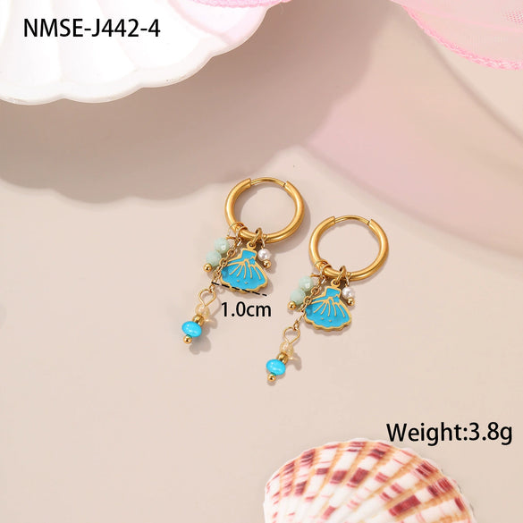 Jewelry Stainless Steel Geometric Bead Necklace Earrings Bracelet Electroplating For Women