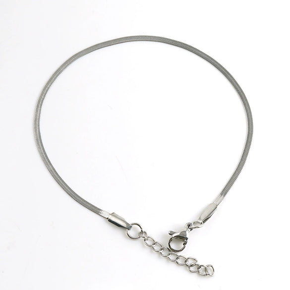 Jewelry 316L Stainless Steel Geometric Blade Chain Bracelet Electroplated Unisex Retro Hiphop Style