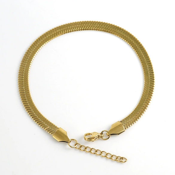 Jewelry 316L Stainless Steel Geometric Blade Chain Bracelet Electroplated Unisex Retro Hiphop Style