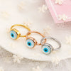 Jewelry Stainless Steel Geometric Blue Eyes Devil's Eye Angel Eyes Women's Ring