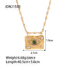 Jewelry Stainless Steel Geometric Devil's Eye Electroplating Women's Lava Ring Necklace