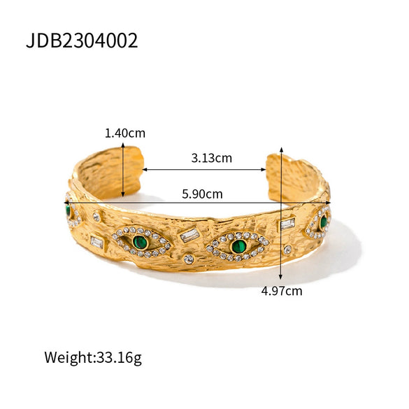 Jewelry Stainless Steel Geometric Devil's Eye Electroplating Women's Lava Ring Necklace
