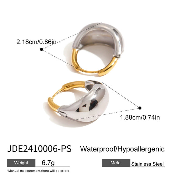 Jewelry Stainless Steel Geometric Electroplated French Light Luxury Ear Buckle Bag Jewelry