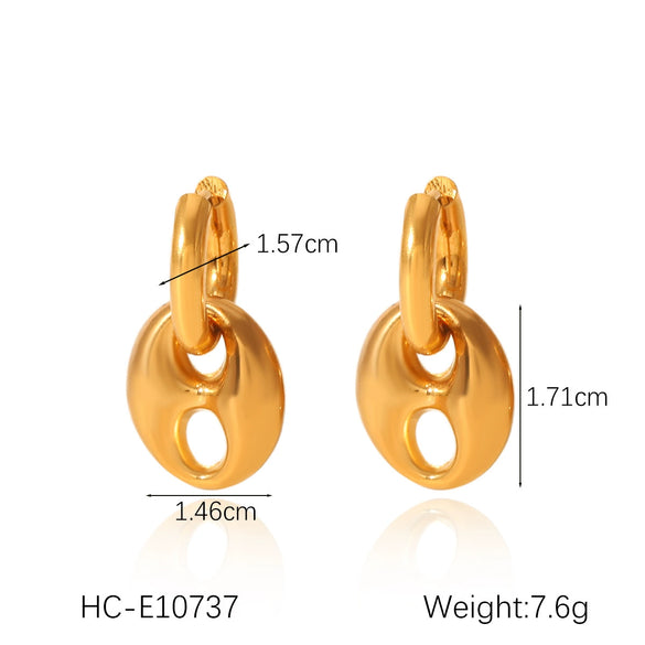 Jewelry Stainless Steel Geometric Electroplated Ins Style For Women