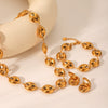 Jewelry Stainless Steel Geometric Electroplated Ins Style For Women