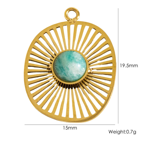 Jewelry Stainless Steel Geometric Electroplated Pendant Necklace Earrings Accessories