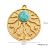 Jewelry Stainless Steel Geometric Electroplated Pendant Necklace Earrings Accessories