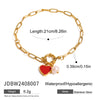 Jewelry Stainless Steel Geometric Electroplated Women's Pendant Bracelet And Earrings