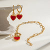 Jewelry Stainless Steel Geometric Electroplated Women's Pendant Bracelet And Earrings