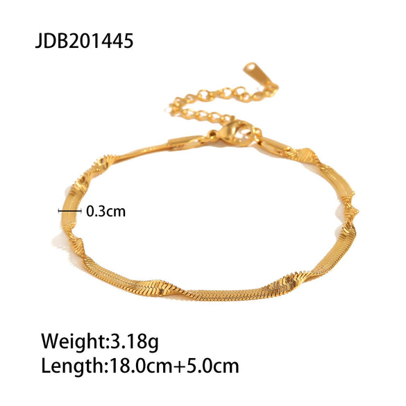 Jewelry Stainless Steel Geometric Electroplated Women's Pendant Bracelet Chain