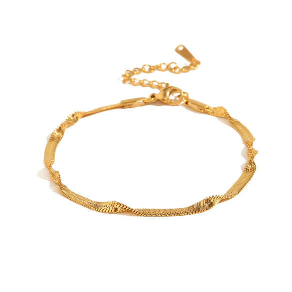 Jewelry Stainless Steel Geometric Electroplated Women's Pendant Bracelet Chain