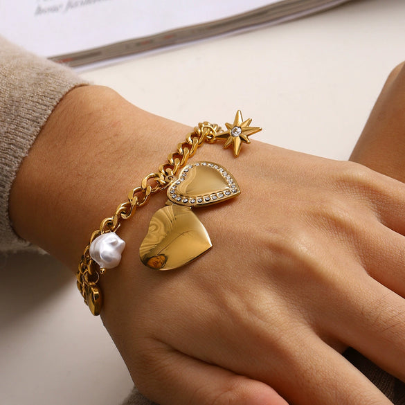 Jewelry Stainless Steel Geometric Electroplating Bracelet