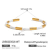 Jewelry Stainless Steel Geometric Electroplating Oil Dropping Opening Bracelet