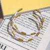 Jewelry Stainless Steel Geometric Electroplating Oil Dropping Opening Bracelet