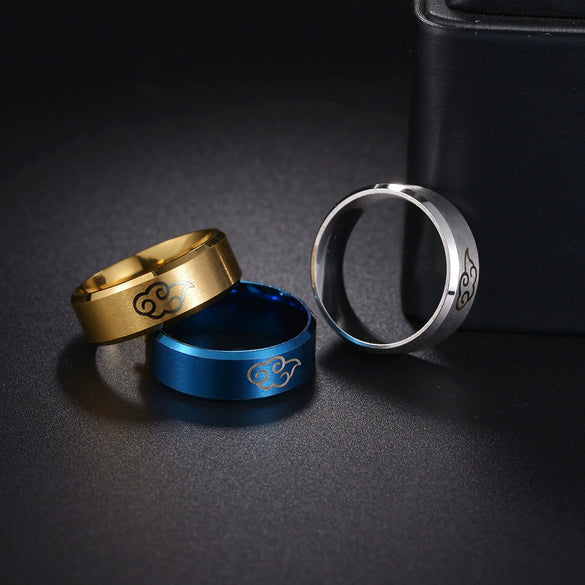 Jewelry Stainless Steel Geometric Fire Shadow Cloud Style Electroplating