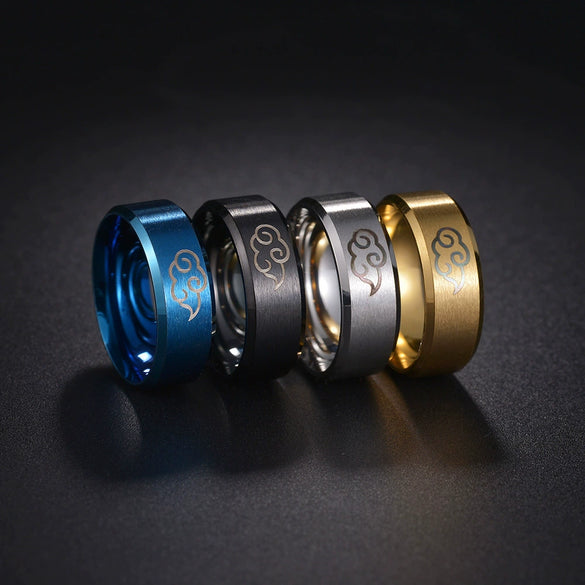 Jewelry Stainless Steel Geometric Fire Shadow Cloud Style Electroplating