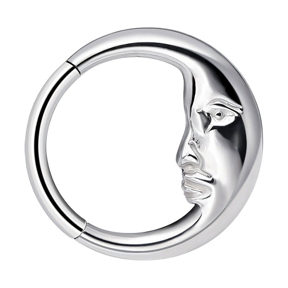 Jewelry Stainless Steel Geometric Heart Shape Polished Sharp Cone Buckle Earrings And Nose Ring