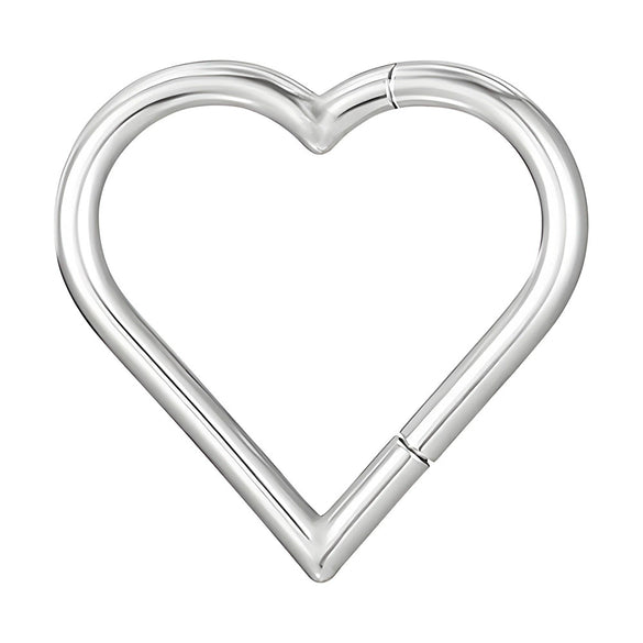 Jewelry Stainless Steel Geometric Heart Shape Polished Sharp Cone Buckle Earrings And Nose Ring