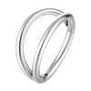 Jewelry Stainless Steel Geometric Heart Shape Polished Sharp Cone Buckle Earrings And Nose Ring