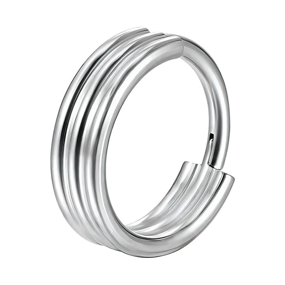 Jewelry Stainless Steel Geometric Heart Shape Polished Sharp Cone Buckle Earrings And Nose Ring