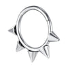 Jewelry Stainless Steel Geometric Heart Shape Polished Sharp Cone Buckle Earrings And Nose Ring