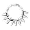 Jewelry Stainless Steel Geometric Heart Shape Polished Sharp Cone Buckle Earrings And Nose Ring