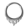 Jewelry Stainless Steel Geometric Heart Shape Polished Sharp Cone Buckle Earrings And Nose Ring