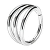 Jewelry Stainless Steel Geometric Heart Shape Polished Sharp Cone Buckle Earrings And Nose Ring