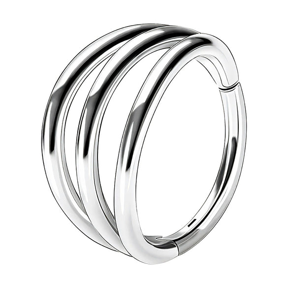 Jewelry Stainless Steel Geometric Heart Shape Polished Sharp Cone Buckle Earrings And Nose Ring