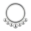 Jewelry Stainless Steel Geometric Heart Shape Polished Sharp Cone Buckle Earrings And Nose Ring