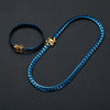 Jewelry Stainless Steel Geometric Horse Whip Chain Necklace Electroplated Unisex
