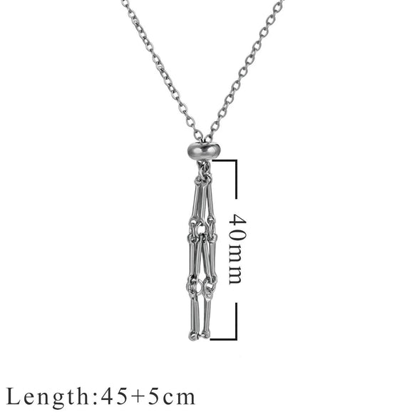 Jewelry Stainless Steel Geometric Net Bag Woven Pendant With Natural Crystal Accessories Electroplated