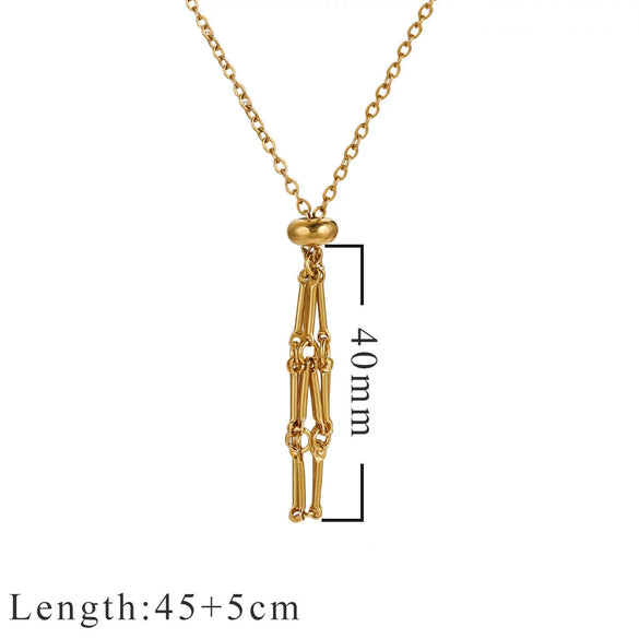 Jewelry Stainless Steel Geometric Net Bag Woven Pendant With Natural Crystal Accessories Electroplated