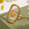 Jewelry Stainless Steel Geometric Open Ring Electroplating Women's