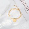 Jewelry Stainless Steel Geometric Peach Heart Electroplated Bracelet For Women And Unisex