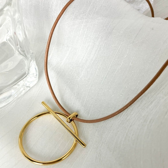 Jewelry Stainless Steel Geometric Pendant Necklace Electroplating
