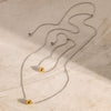 Jewelry Stainless Steel Geometric Pendant Necklace With Gold And Silver Contrast Color Electroplating Style Snake Bone Chain