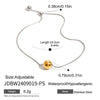 Jewelry Stainless Steel Geometric Pendant Necklace With Gold And Silver Contrast Color Electroplating Style Snake Bone Chain