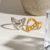 Jewelry Stainless Steel Geometric Ring With Electroplating And Adjustable Opening Ring