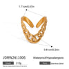 Jewelry Stainless Steel Geometric Ring With Electroplating And Adjustable Opening Ring